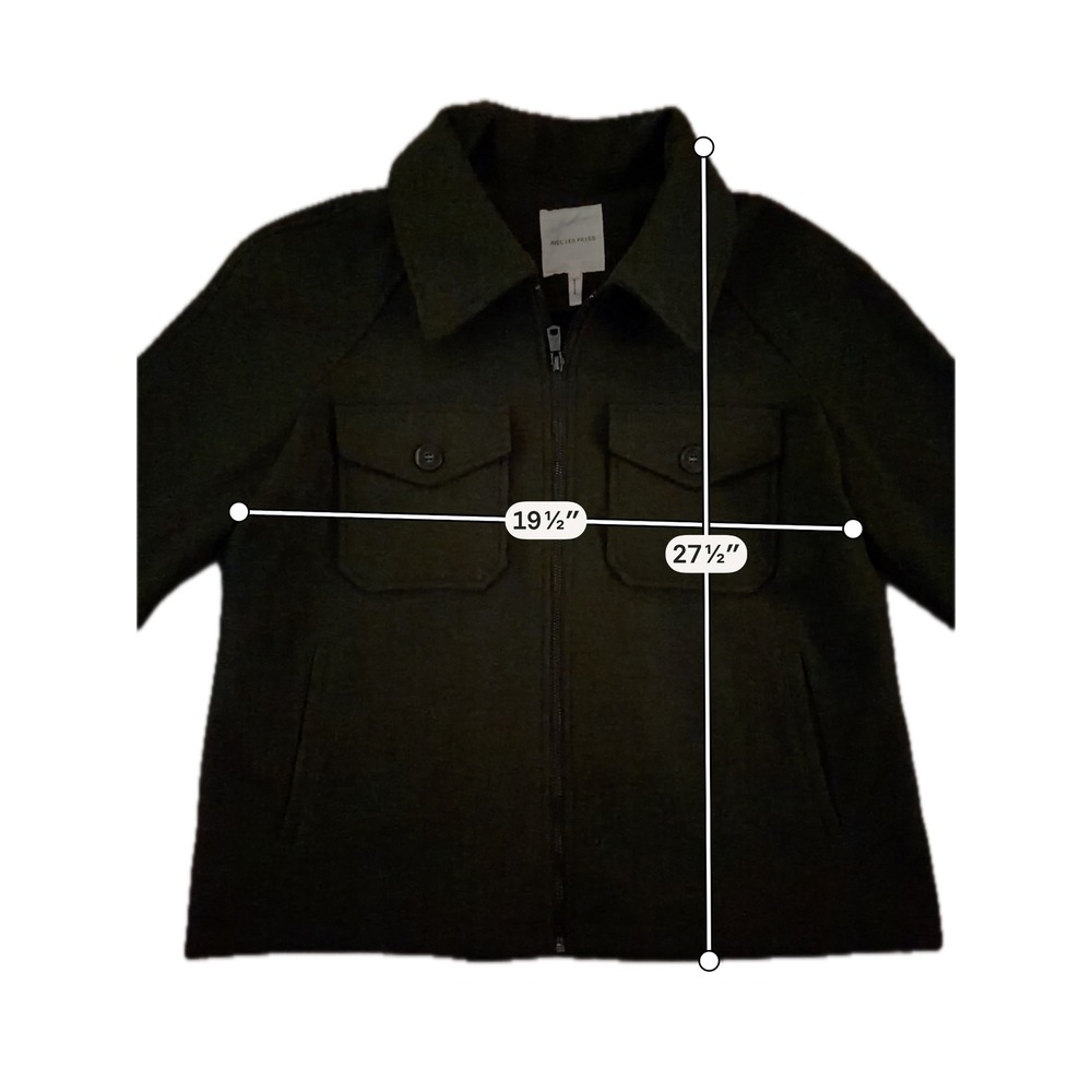 Avec Les Filles Olive‎ Green Zip Front Utility Jacket Womens Large 81077 X7 - Picture 7 of 11